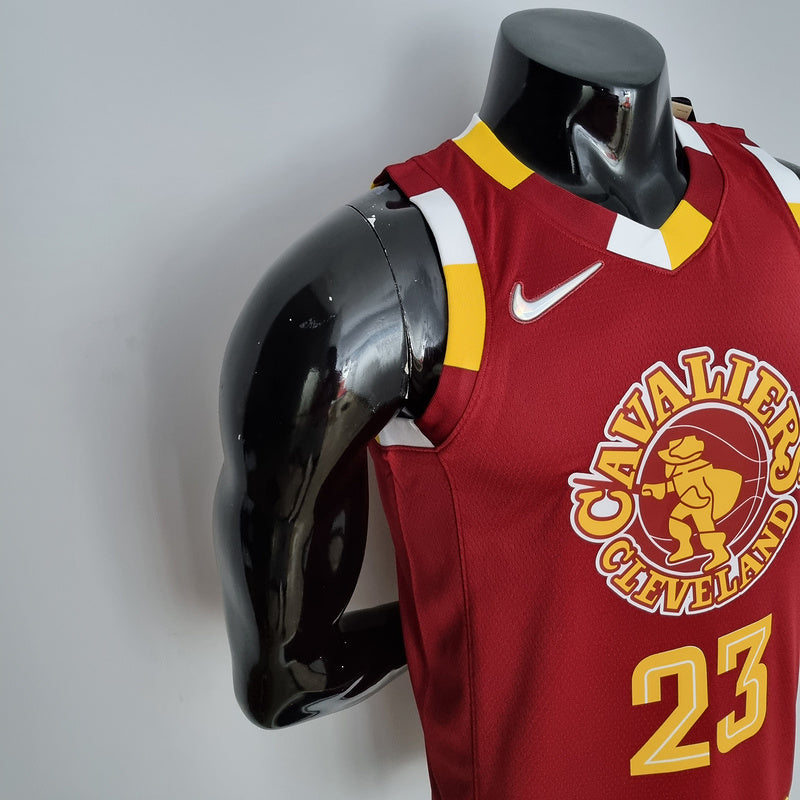 CAMISA CLEVELAND CAVALIERS - CITY EDITION 75TH ANNIVERSARY - NIKE BRILHANTE - VERMELHA - 2021/ 2022