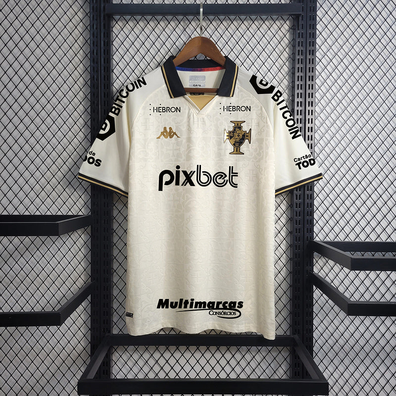 CAMISA VASCO - TERCEIRO/ THIRD - BRANCA - TODOS OS PATROCÍNIOS - TORCEDOR - 23/24