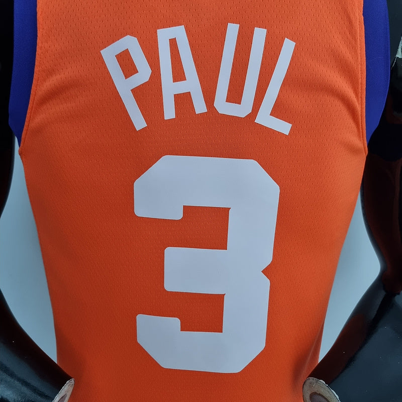 CAMISA PHOENIX SUNS - LARANJA COM JORDAN BRILHANTE - CITY EDITION 75TH ANNIVERSARY - 2022