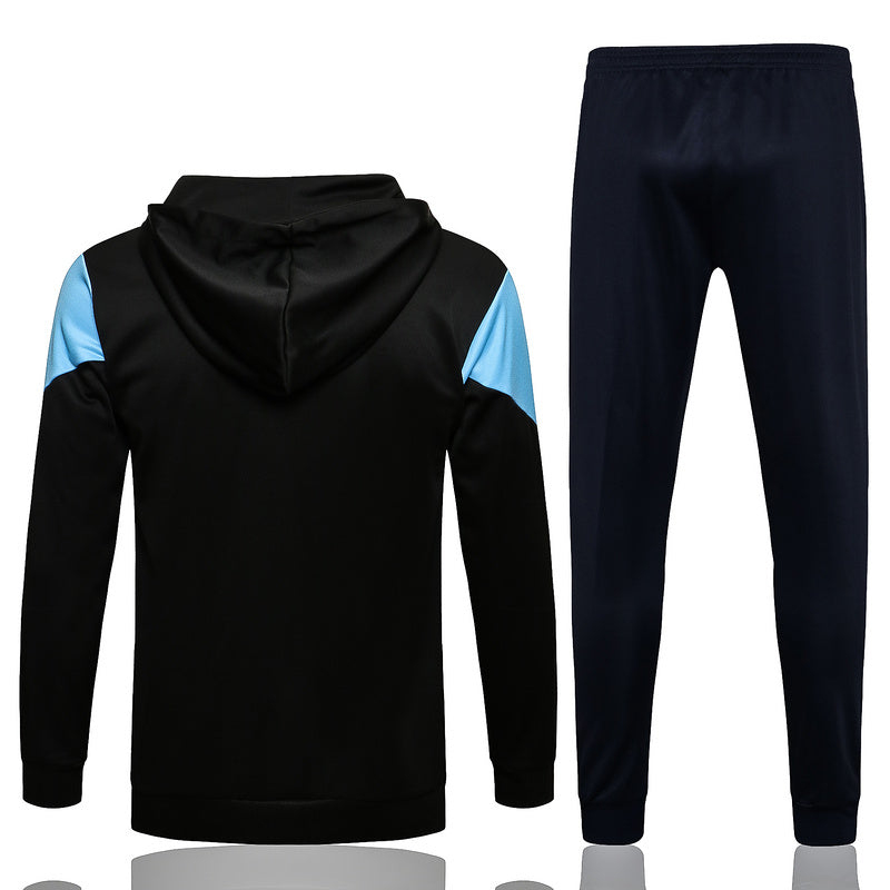 KIT MOLETOM - OLYMPIQUE MARSEILLE - PRETO E AZUL