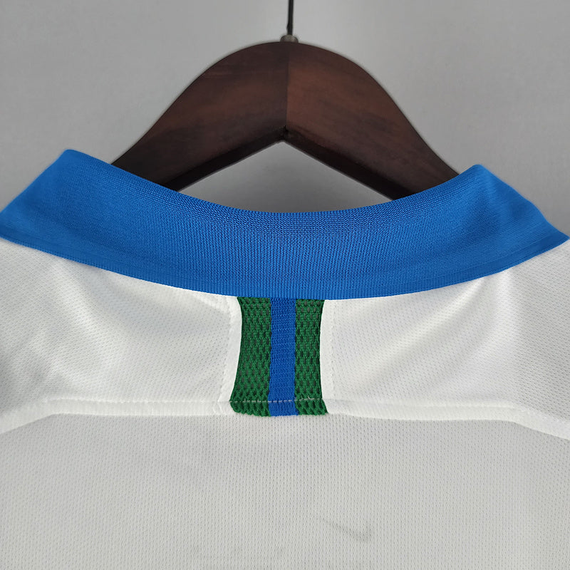 CAMISA  BRASIL - BRANCA COM AZUL - FEMININO - 2019