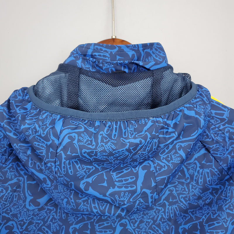 CORTA VENTO - BARCELONA - AZUL, AMARELO E VERMELHO