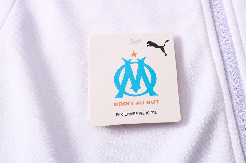 KIT PASSEIO - OLYMPIQUE MARSEILLE - BRANCO, AZUL CLARO E AZUL MARINHO