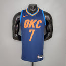 CAMISA OKLAHOMA CITY THUNDER - TEMPORADA 21/22 - AZUL LISTRADA