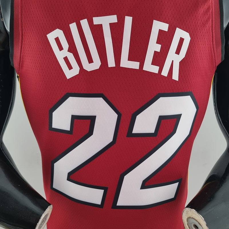 CAMISA MIAMI HEAT - ICON EDITION 75TH ANNIVERSARY - NIKE BRILHANTE - VERMELHA - 2021/ 2022