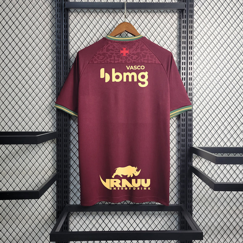 CAMISA VASCO - TERCEIRO/ THIRD - VERMELHA - TODOS OS PATROCÍNIOS - TORCEDOR - 23/24