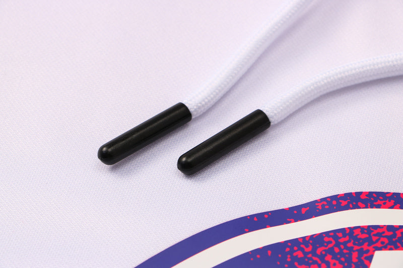 KIT MOLETOM - PARIS SAINT GERMAIN (PSG) - BRANCO COM SÍMBOLO ROXO E ROSA