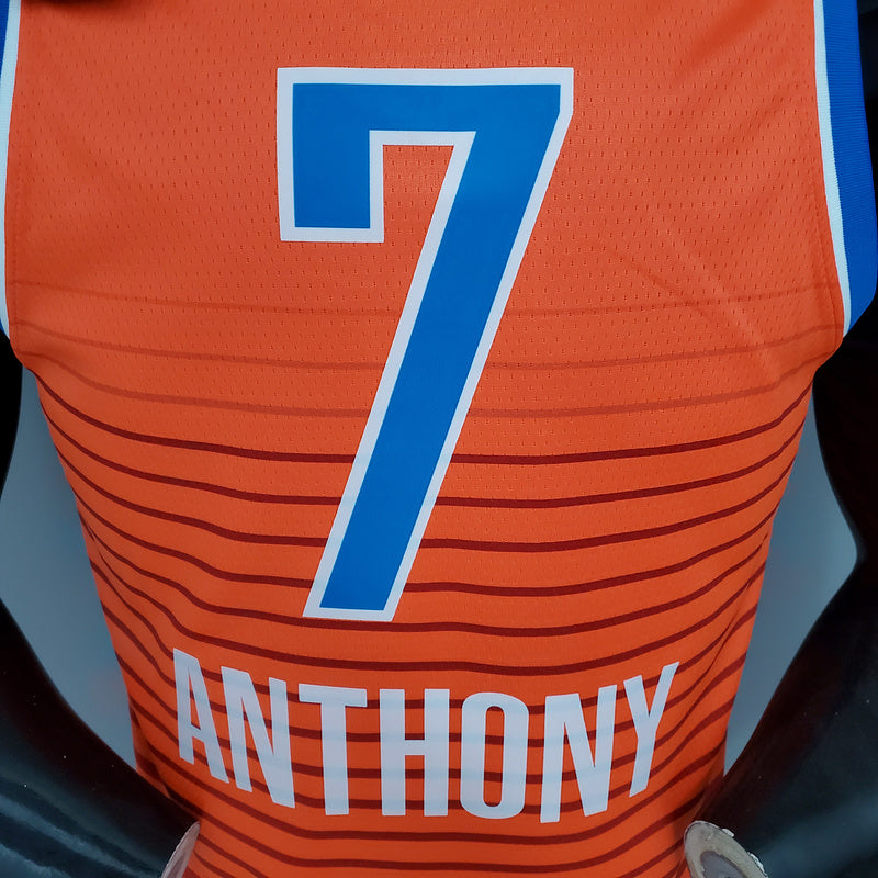 CAMISA OKLAHOMA CITY THUNDER - TEMPORADA 21/22 - LARANJA LISTRADA