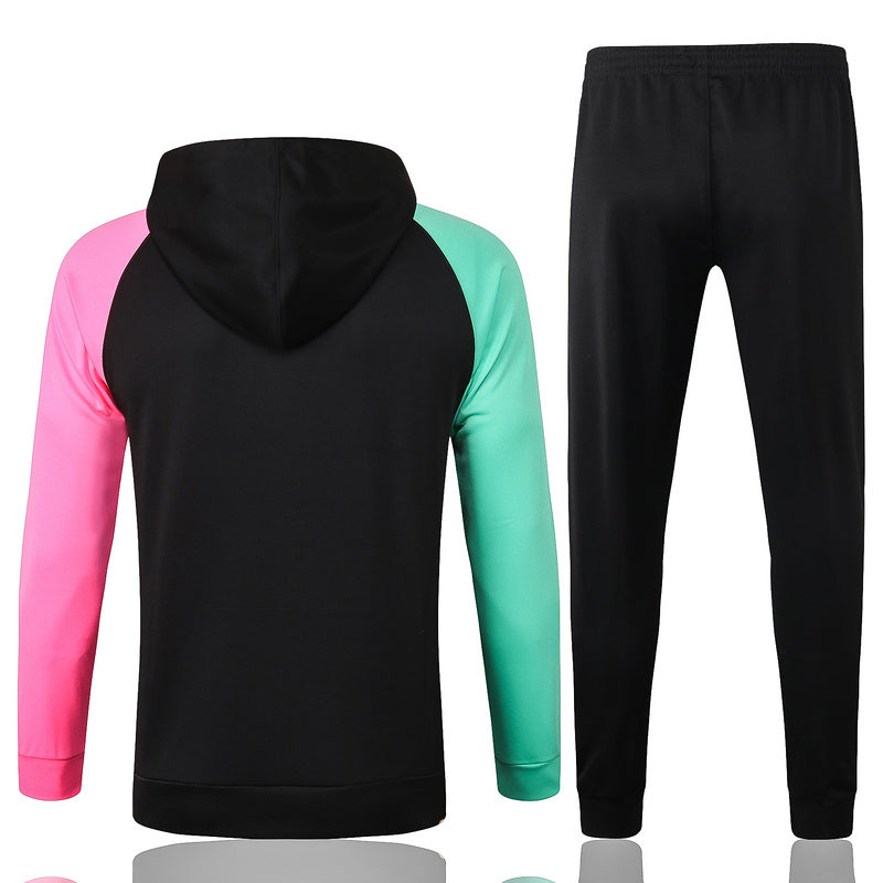 KIT PASSEIO COM CAPUZ - BARCELONA - PRETO, VERDE E ROSA