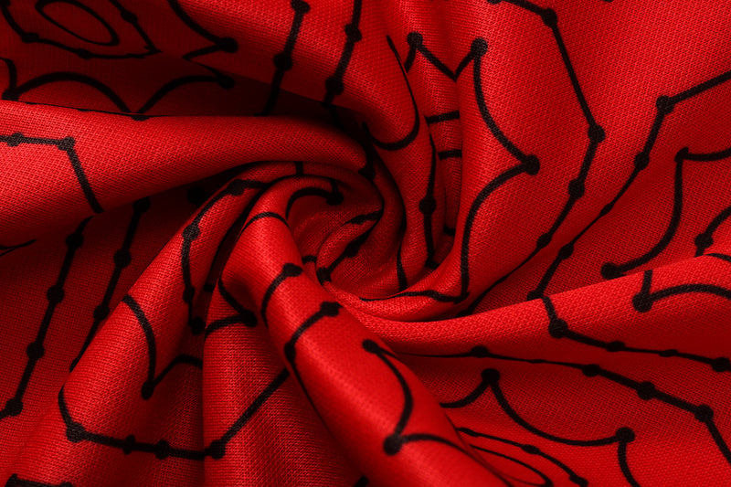 KIT PASSEIO COM CAPUZ - MILAN - VERMELHO E PRETO