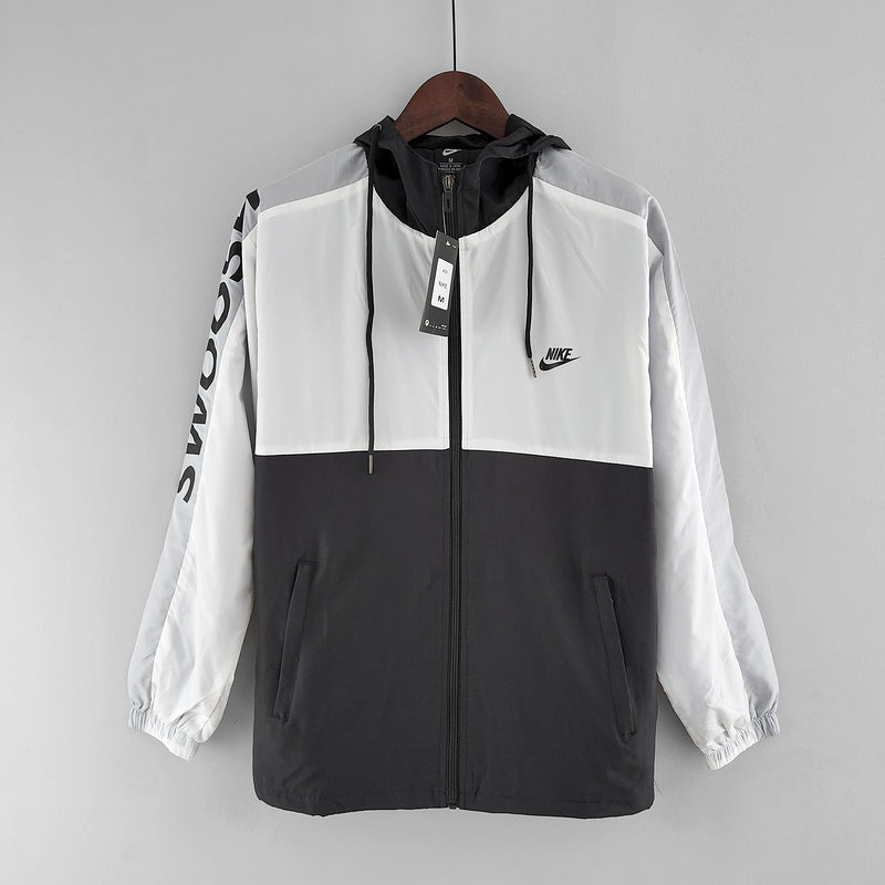 CORTA VENTO - STREETWEAR - SWOOSH - PRETO, BRANCO E CINZA - 2022