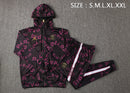 KIT PASSEIO COM CAPUZ - PARIS SAINT GERMAIN (PSG) - PRETO E ROXO