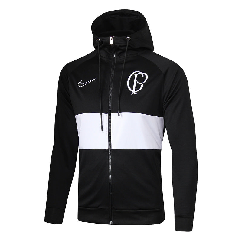 KIT PASSEIO COM CAPUZ - CORINTHIANS - PRETO E BRANCO