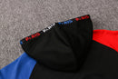 KIT PASSEIO COM CAPUZ - PARIS SAINT GERMAIN (PSG) - PRETO, VERMELHO E AZUL