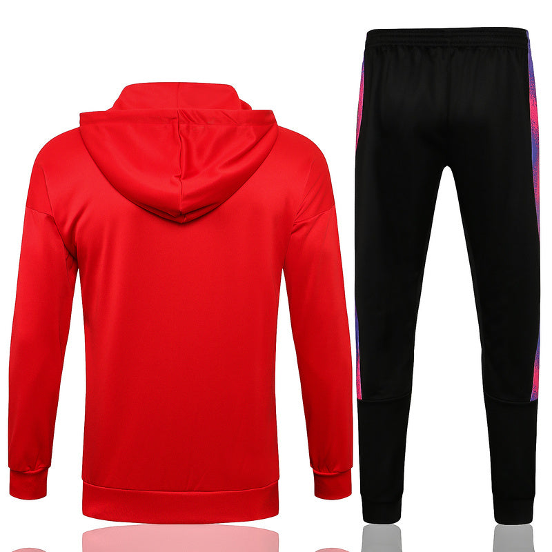 KIT PASSEIO COM CAPUZ - PARIS SAINT GERMAIN (PSG) - VERMELHO, ROXO E ROSA
