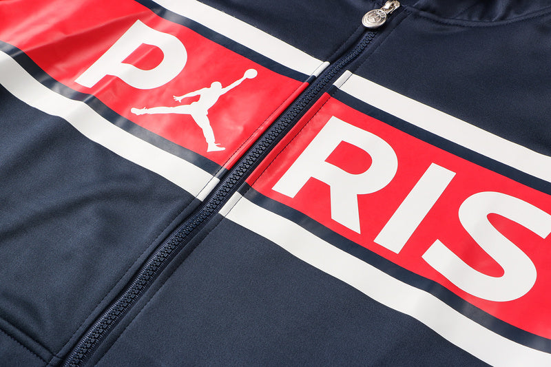 KIT PASSEIO COM CAPUZ - PARIS SAINT GERMAIN (PSG) - AZUL, BRANCO E VERMELHO