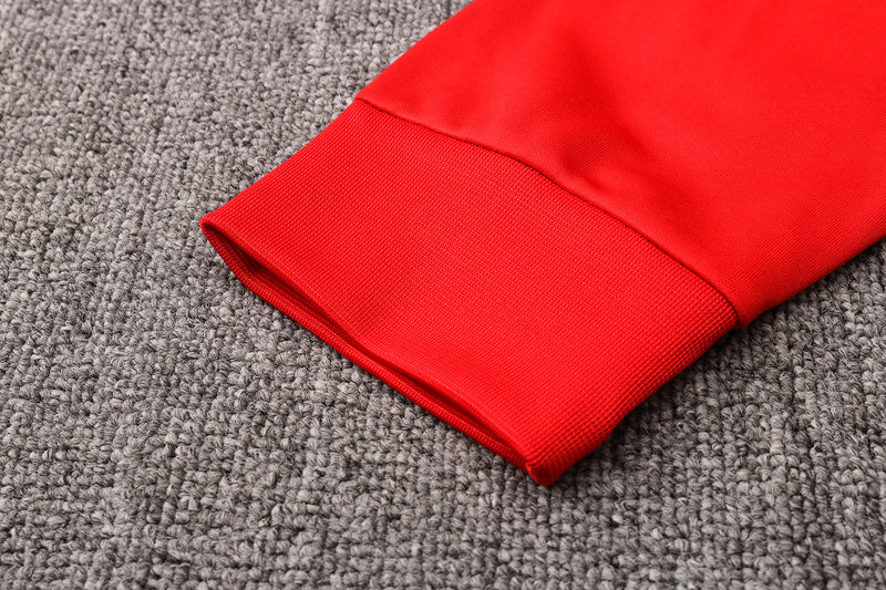 KIT PASSEIO COM CAPUZ - PARIS SAINT GERMAIN (PSG) - PRETO, VERMELHO E AZUL