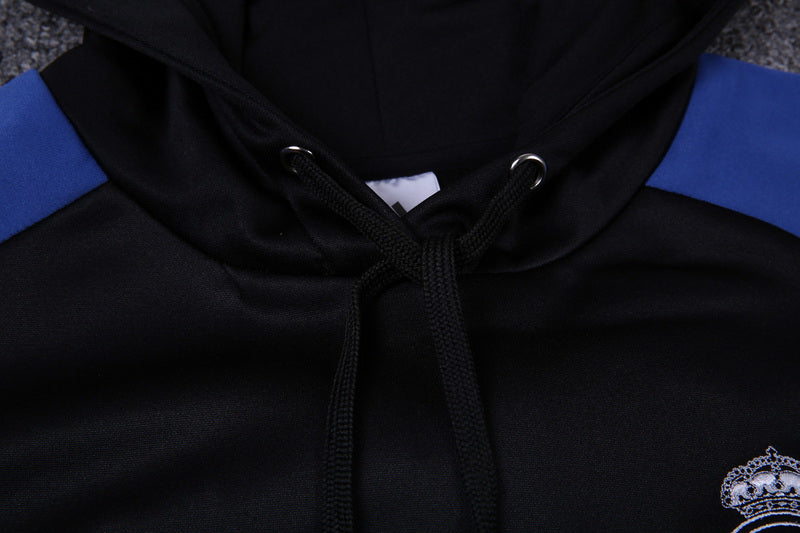 KIT PASSEIO COM CAPUZ - REAL MADRID - PRETO E AZUL