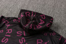 KIT PASSEIO COM CAPUZ - PARIS SAINT GERMAIN (PSG) - PRETO E ROXO