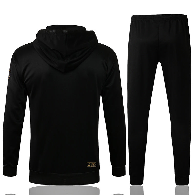 KIT MOLETOM - PARIS SAINT GERMAIN (PSG) -  PRETO, BRANCO E DOURADO JORDAN