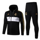 KIT PASSEIO COM CAPUZ - REAL MADRID - PRETO, BRANCO E DOURADO