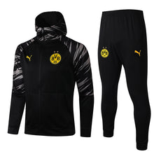 Carregar imagem no visualizador da galeria, KIT PASSEIO COM CAPUZ - BORUSSIA DORTMUND - PRETO E CINZA
