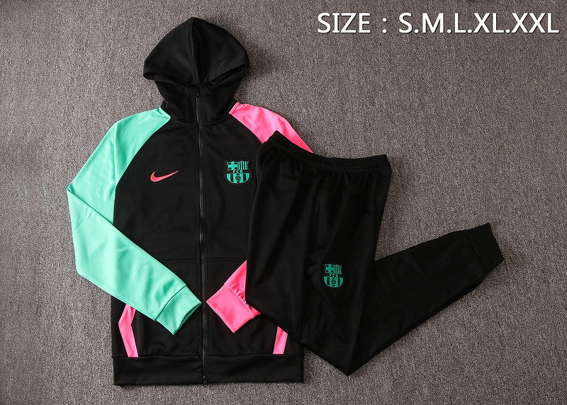 KIT PASSEIO COM CAPUZ - BARCELONA - PRETO, VERDE E ROSA