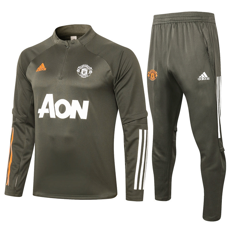 KIT PRÉ JOGO - MANCHESTER UNITED - CINZA, LARANJA E BRANCO