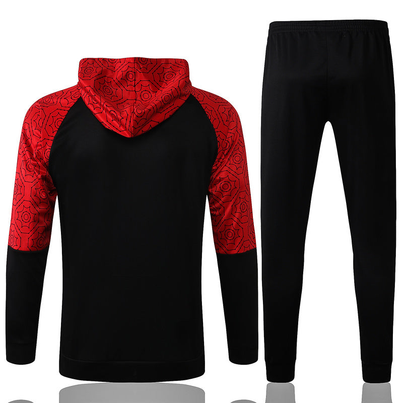 KIT PASSEIO COM CAPUZ - MILAN - VERMELHO E PRETO