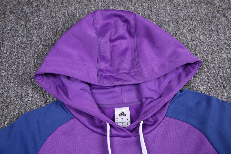 KIT PASSEIO COM CAPUZ - REAL MADRID - ROXO E AZUL