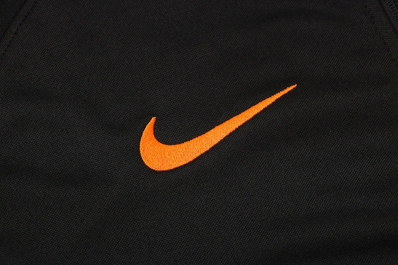 KIT PASSEIO COM CAPUZ - CHELSEA - PRETO E LARANJA