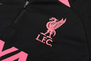 KIT PRÉ JOGO - LIVERPOOL - PRETO  COM DETALHES ROSA