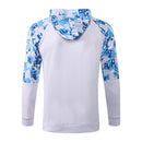 KIT PASSEIO COM CAPUZ - OLYMPIQUE DE MARSEILLE - BRANCO E AZUL CLARO - CITY EDITION