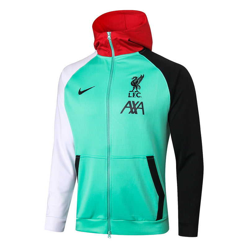 KIT PASSEIO COM CAPUZ - LIVERPOOL - VERDE, BRANCO, E VERMELHO