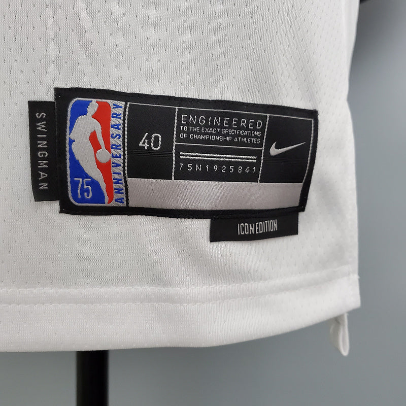 CAMISA LAKERS - BRANCA COM NIKE BRILHANTE - 75TH ANNIVERSARY - ICON EDITION - 2021/ 2022