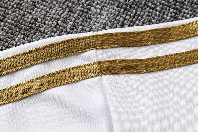 KIT PASSEIO COM CAPUZ - REAL MADRID - BRANCO, PRETO E DOURADO