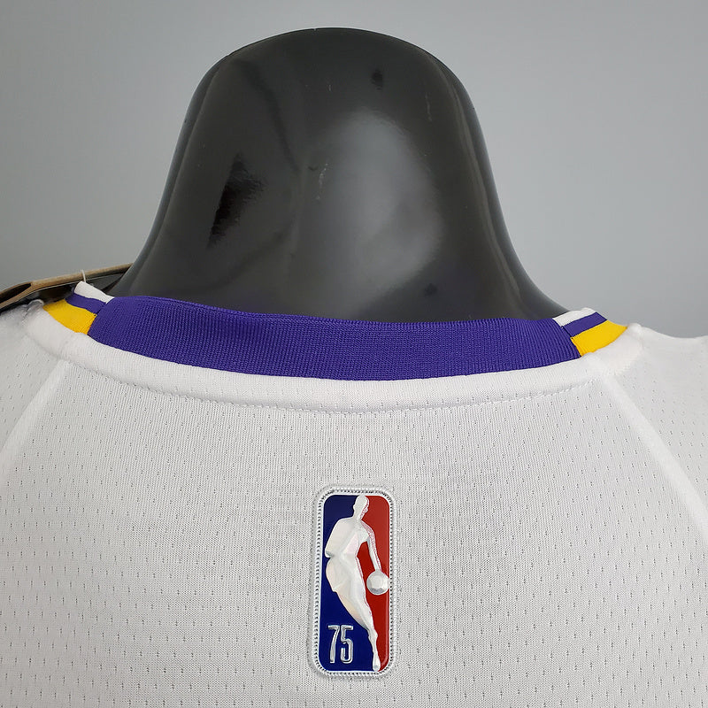 CAMISA LAKERS - BRANCA COM NIKE BRILHANTE - 75TH ANNIVERSARY - ICON EDITION - 2021/ 2022