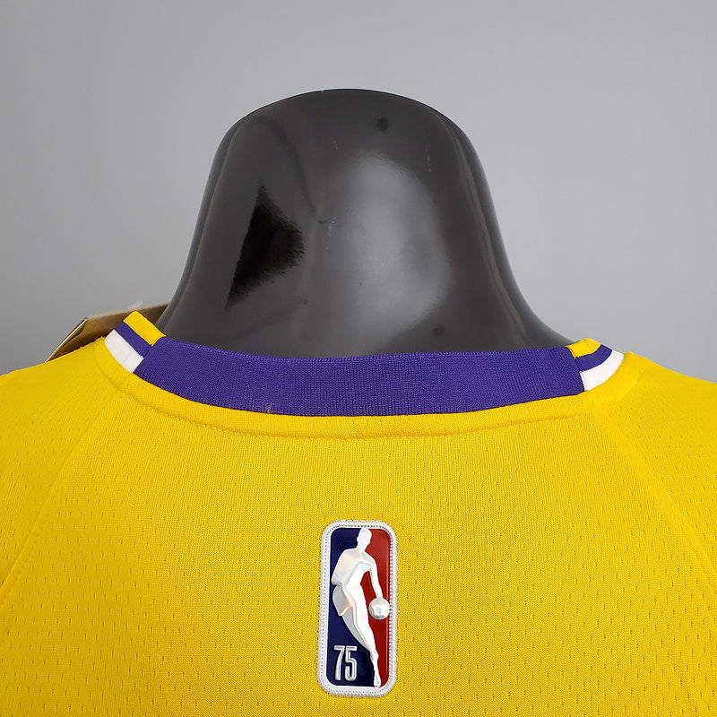 CAMISA LAKERS - AMARELA COM NIKE BRILHANTE - 75TH ANNIVERSARY - ICON EDITION - 2021/ 2022