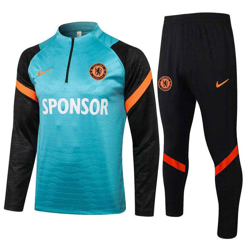 KIT PRÉ JOGO - CHELSEA - PRETO, LARANJA E AZUL