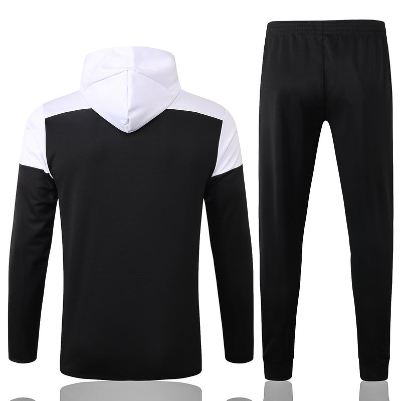KIT PASSEIO COM CAPUZ - JUVENTUS - BRANCO E PRETO