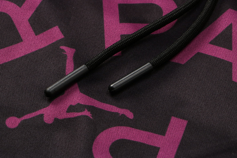 KIT PASSEIO COM CAPUZ - PARIS SAINT GERMAIN (PSG) - PRETO E ROXO