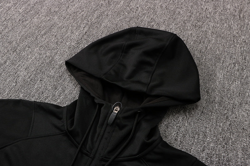 KIT PASSEIO COM CAPUZ - PARIS SAINT GERMAIN (PSG) -  PRETO E BRANCO