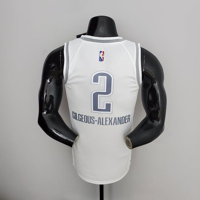 CAMISA OKLAHOMA CITY THUNDER - BRANCA COM NIKE BRILHANTE - CITY EDITION 75TH ANNIVERSARY - 2022
