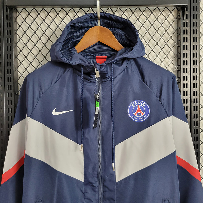 CORTA VENTO - PSG - AZUL ESCURO E BRANCO