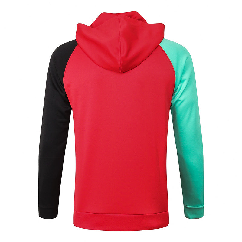 KIT PASSEIO COM CAPUZ - LIVERPOOL - VERMELHO, VERDE E PRETO