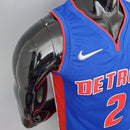 CAMISA DETROIT PISTONS - AZUL COM NIKE BRILHANTE - ICON EDITION 75TH ANNIVERSARY - 2021/ 2022