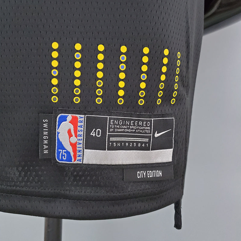 CAMISA GOLDEN STATE WARRIORS - PRETA COM NIKE BRILHANTE - CITY EDITION 75TH ANNIVERSARY - 2021/ 2022