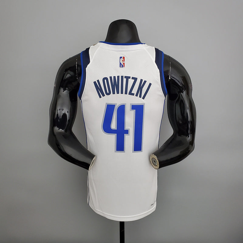 CAMISA DALLAS MAVERICKS - BRANCA COM NIKE BRILHANTE - ICON EDITION 75TH ANNIVERSARY - 2021/ 2022