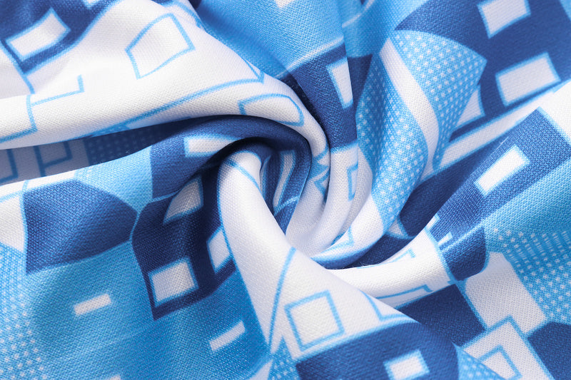 KIT PASSEIO COM CAPUZ - OLYMPIQUE DE MARSEILLE - BRANCO E AZUL CLARO - CITY EDITION