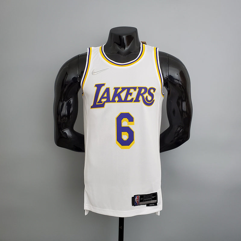 CAMISA LAKERS - BRANCA COM NIKE BRILHANTE - 75TH ANNIVERSARY - ICON EDITION - 2021/ 2022